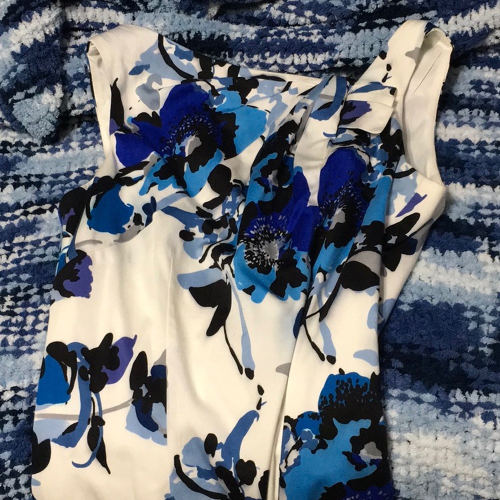 Evan Picone Blue Floral Dress